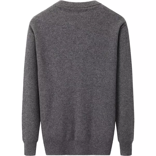 Flygo Men's V Neck 100% Cashmere Cardigan Sweater