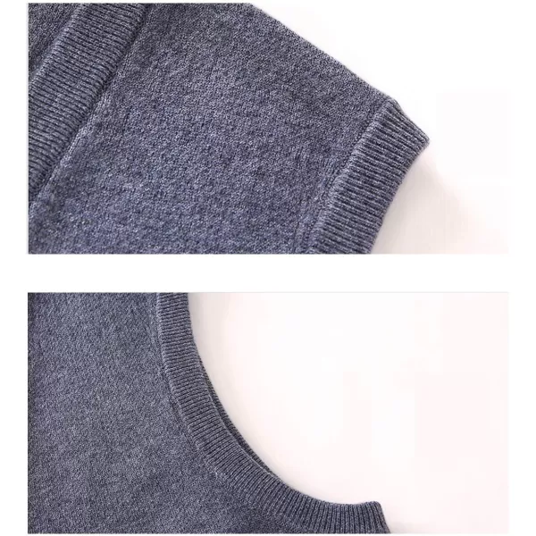 Flygo Men's V-Neck Knitting Vest Classic Wool Blend Button Down Sweater Vest