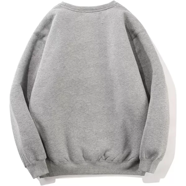 Flygo Men's Winter Warm Sherpa Lined Crewneck Sweatshirt Fleece Pullover Tops