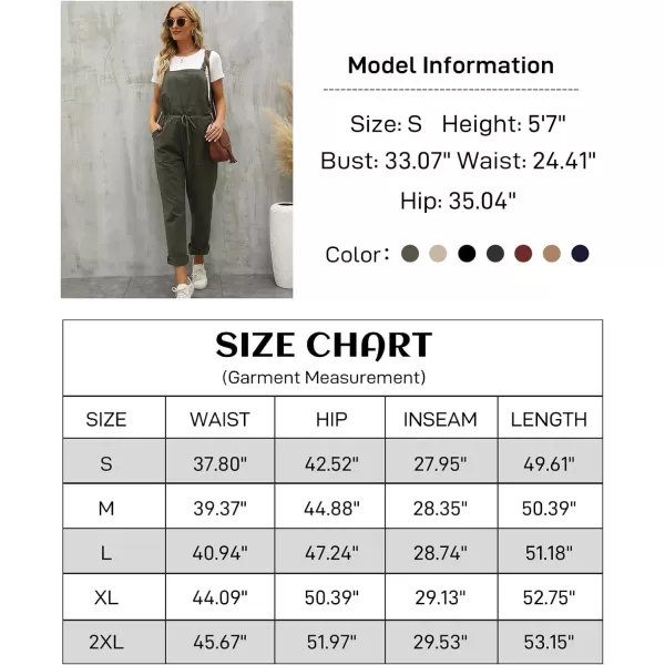 Flygo Overalls for Women Loose Fit Adjustable Strap Drawstring Cotton Overalls Jumpsuits