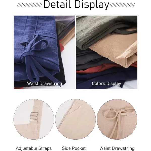 Flygo Overalls for Women Loose Fit Adjustable Strap Drawstring Cotton Overalls Jumpsuits