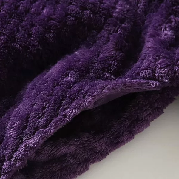 Flygo Women Fleece Long Robe Plush Long Bathrobes Soft Warm Sleepwear Pjs Loungewear with Pockets