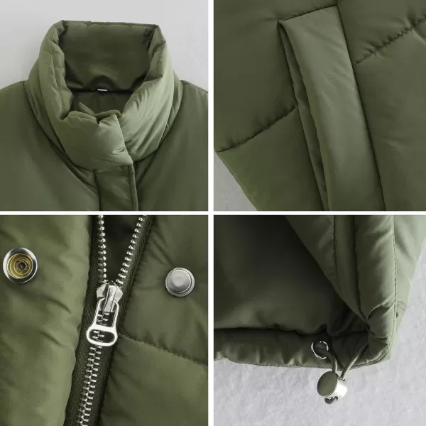 Flygo Women Puffer Vest Winter Warm Lightweight Sleeveless Down Quilted Padded Vest