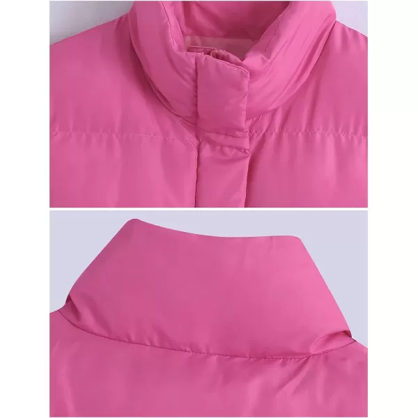 Flygo Women's Casual Lightweight Sleeveless Puffer Vest Outerwear Crop Quilted Gilet