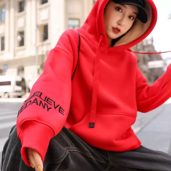 Flygo Women's Casual Winter Sherpa Fleece Lined Sweatshirt Coat Long Sleeve Pullover Outwear