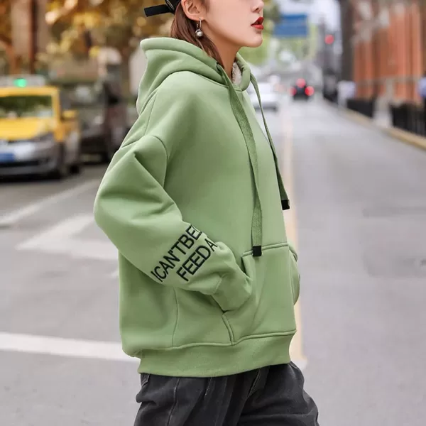 Flygo Women's Casual Winter Sherpa Fleece Lined Sweatshirt Coat Long Sleeve Pullover Outwear