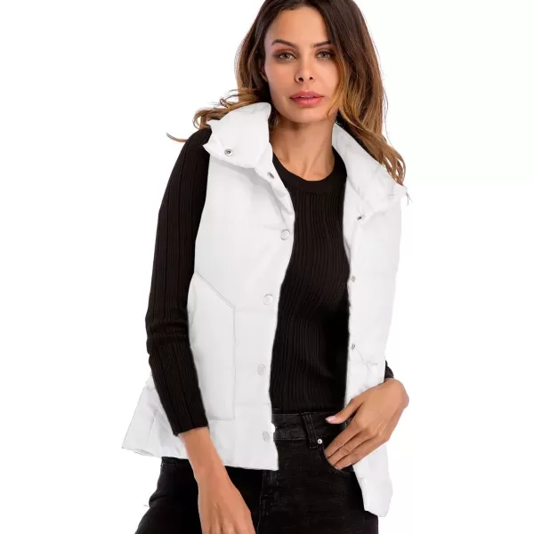 Flygo Women's Classic Quilted Cotton Padded Puffer Down Vest Waistcoat Sleeveless Cotton Down Jacket