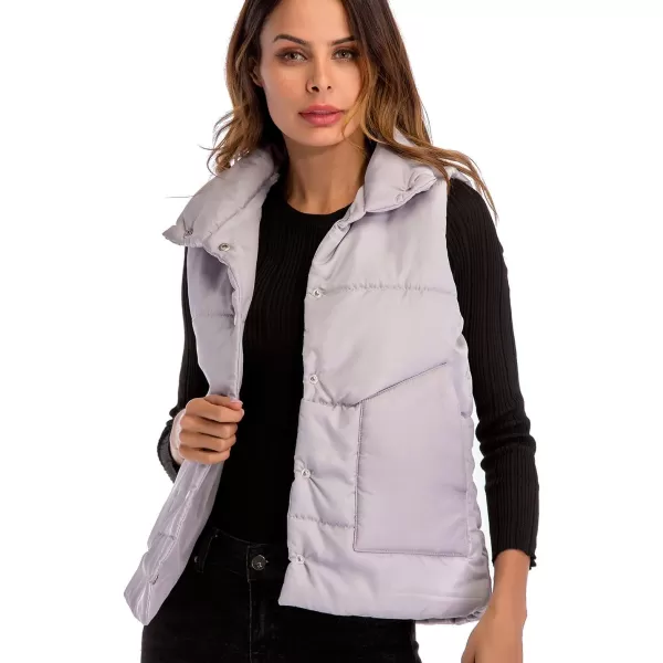Flygo Women's Classic Quilted Cotton Padded Puffer Down Vest Waistcoat Sleeveless Cotton Down Jacket