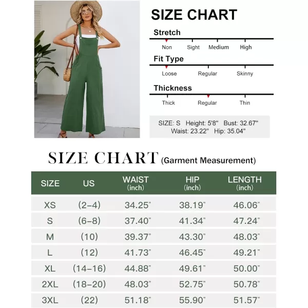 Flygo Womens Cotton Bib Overalls Loose Fit Wide Leg Jumpsuits Casual Rompers with Pockets