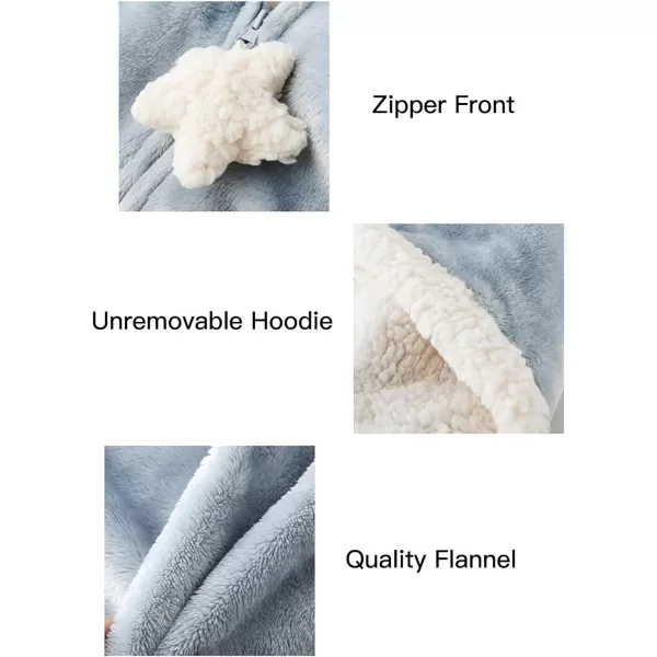 Flygo Women's Cute Fleece Robe Zipper Bathrobe Winter Warm Housecoat Nightgown Sleepwear