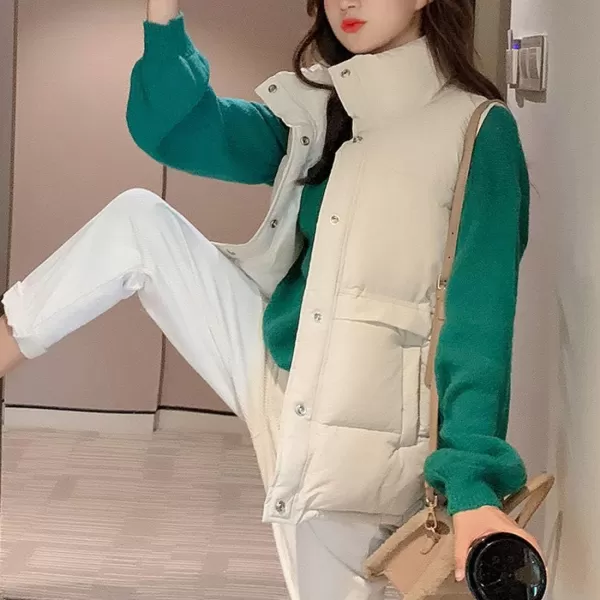 Flygo Womens Fall Quilted Puffer Vest Sleeveless Jacket Waistcoat