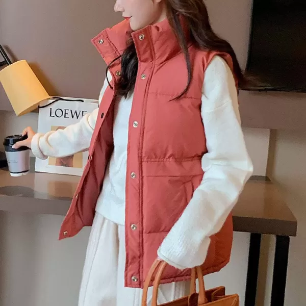 Flygo Womens Fall Quilted Puffer Vest Sleeveless Jacket Waistcoat