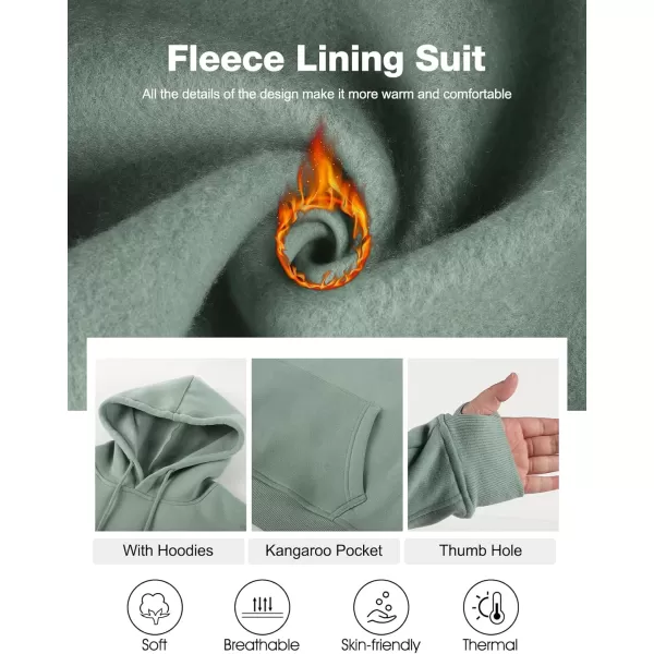 Flygo Womens Fleece 2 Piece Outfits Sweatsuit Crop Pullover Sweatshirt Joggers Pants Tracksuit Set