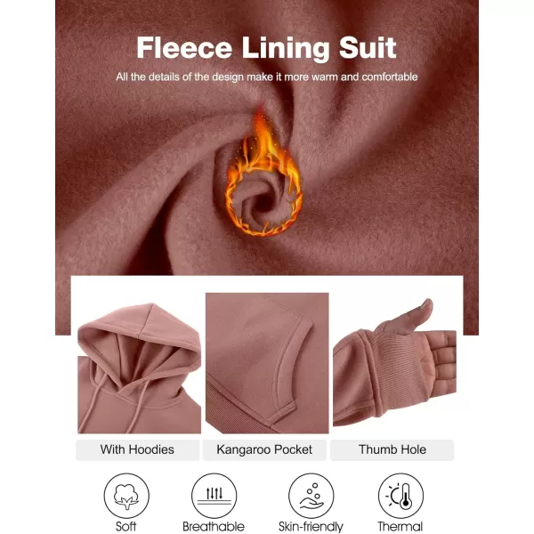 Flygo Womens Fleece 2 Piece Outfits Sweatsuit Crop Pullover Sweatshirt Joggers Pants Tracksuit Set