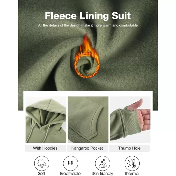 Flygo Womens Fleece 2 Piece Outfits Sweatsuit Crop Pullover Sweatshirt Joggers Pants Tracksuit Set