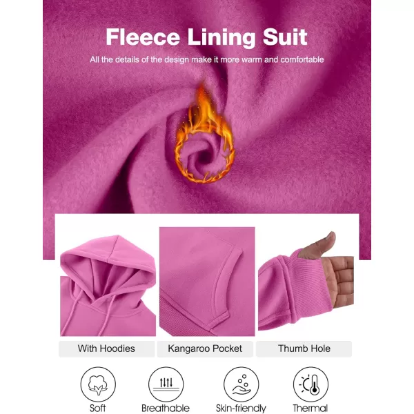 Flygo Womens Fleece 2 Piece Outfits Sweatsuit Crop Pullover Sweatshirt Joggers Pants Tracksuit Set