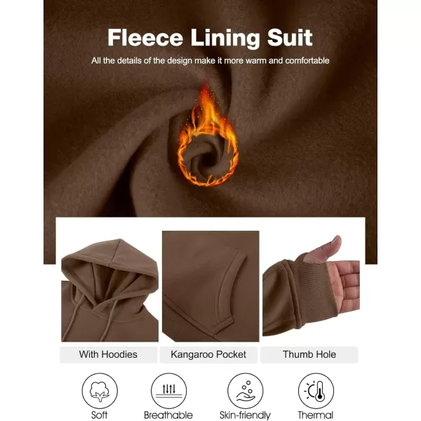 Flygo Womens Fleece 2 Piece Outfits Sweatsuit Crop Pullover Sweatshirt Joggers Pants Tracksuit Set