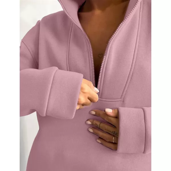 Flygo Womens Fleece 2 Piece Sweatsuit Half Zip Pullover Jogging Tracksuit Sweatshirt and Sweatpants