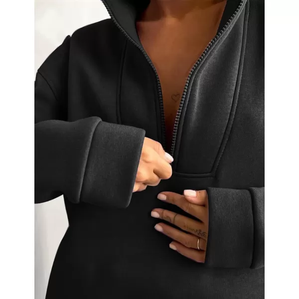 Flygo Womens Fleece 2 Piece Sweatsuit Half Zip Pullover Jogging Tracksuit Sweatshirt and Sweatpants