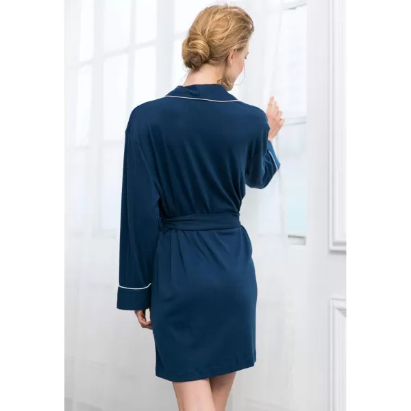 Flygo Women's Lightweight Knit Cotton Blend Robes Spa Hotel Bathrobe