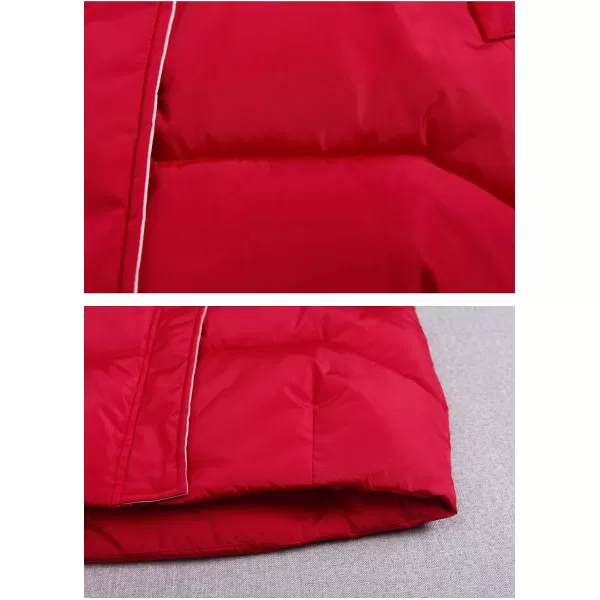 Flygo Women's Puffer Parka Jacket Thickened Hooded Long Quilted Insulated Warm Coat
