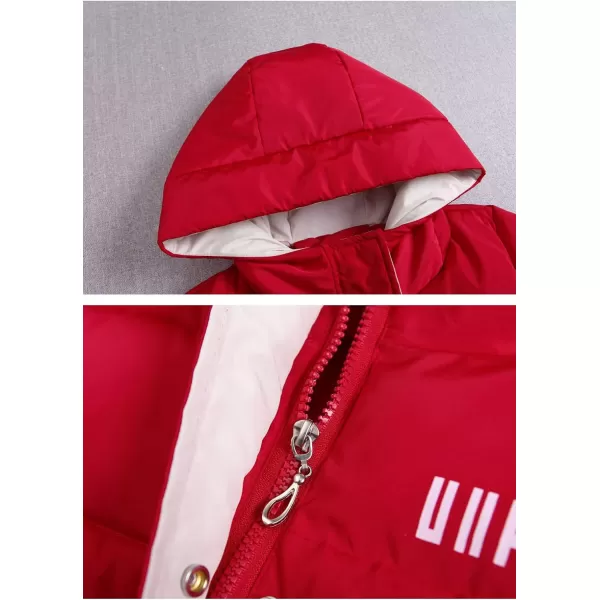 Flygo Women's Puffer Parka Jacket Thickened Hooded Long Quilted Insulated Warm Coat