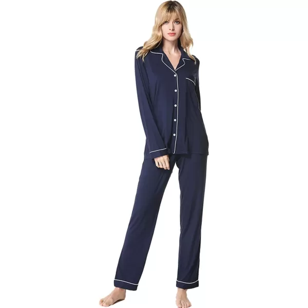 Flygo Women's Soft Long Sleeve Pajama PJ Set Sleepwear