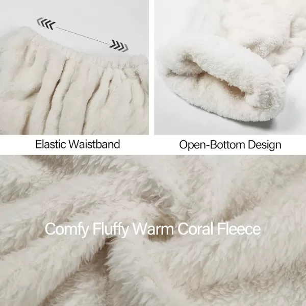 Flygo Women's Winter Fluffy Pajamas Set Fleece Button Tops and Pants Plush Loungewear Sleepwear
