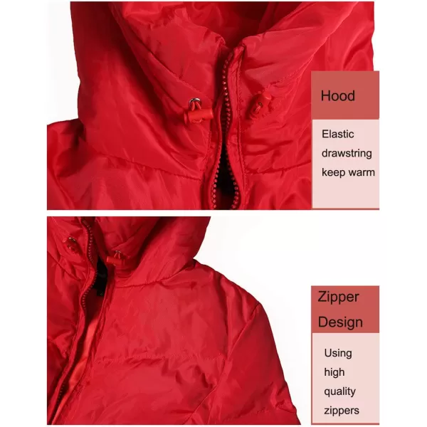 Flygo Womens Winter Warm Long Down Jacket Coat Outwear with Hood