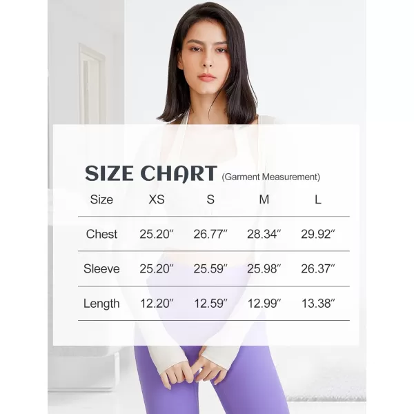 Flygo Yoga Shirts with Built in Bra Cutout Padded Crop Tops Long Sleeve Gym T Shirt for Women Workout