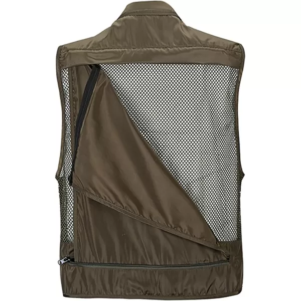 Flygo Zhusheng Men's Fishing Outdoor Utility Hunting Climbing Tactical Camo Mesh Removable Vest with Multiple Pockets