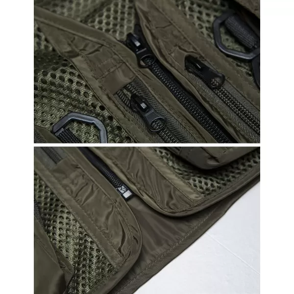 Flygo Zhusheng Men's Fishing Outdoor Utility Hunting Climbing Tactical Camo Mesh Removable Vest with Multiple Pockets