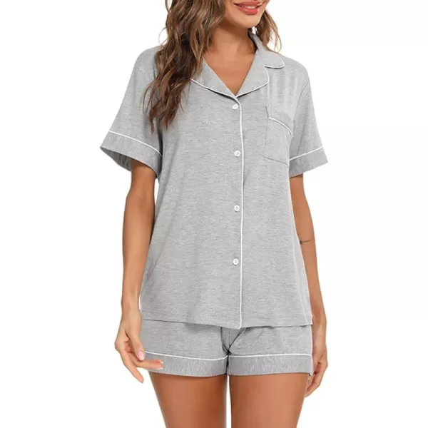 Flygo 2 piece Short Nightwear Classic Short Sleeve Maternity &amp; Nursing Confinement pajamas Pajama Set Women