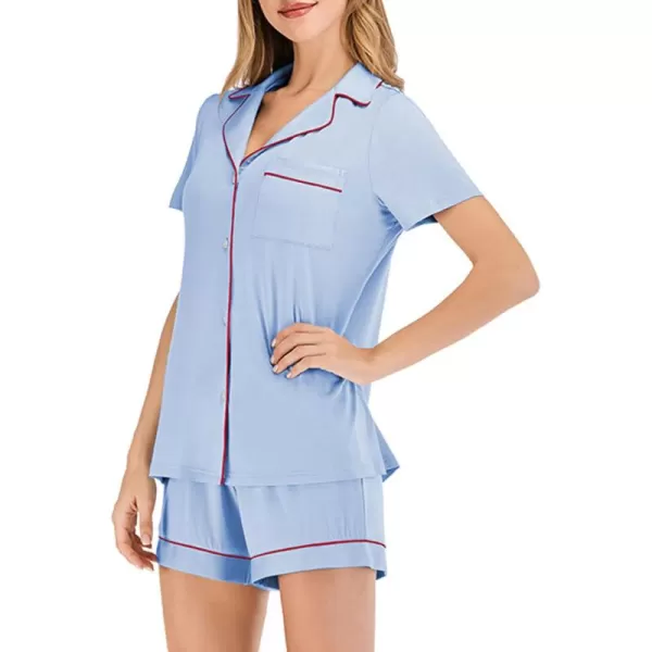 Flygo 2 piece Short Nightwear Classic Short Sleeve Maternity &amp; Nursing Confinement pajamas Pajama Set Women