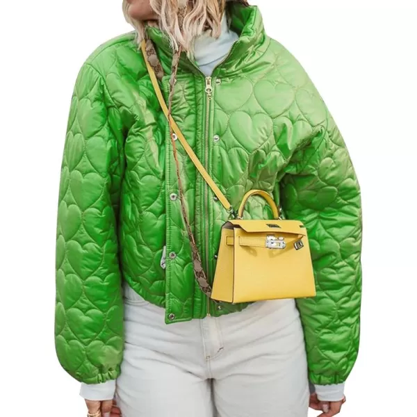 Flygo Cropped Puffer Jacket Womens Lightweight Zip Up Quilted Jackets Short Padded Winter Coat