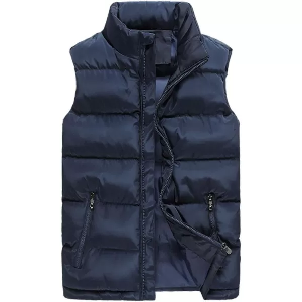 Flygo Men's Casual Winter Warm Outdoor Padded Puffer Vest Quilted Coat Jacket