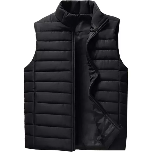 Flygo Men's Classic Zip Up Lightweight Vest Outdoor Padded Quilted Vests Jackets