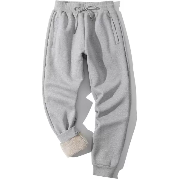 Flygo Men's Fleece Pants Winter Active Joggers Sweatpants Thermal Sherpa Lined Pants
