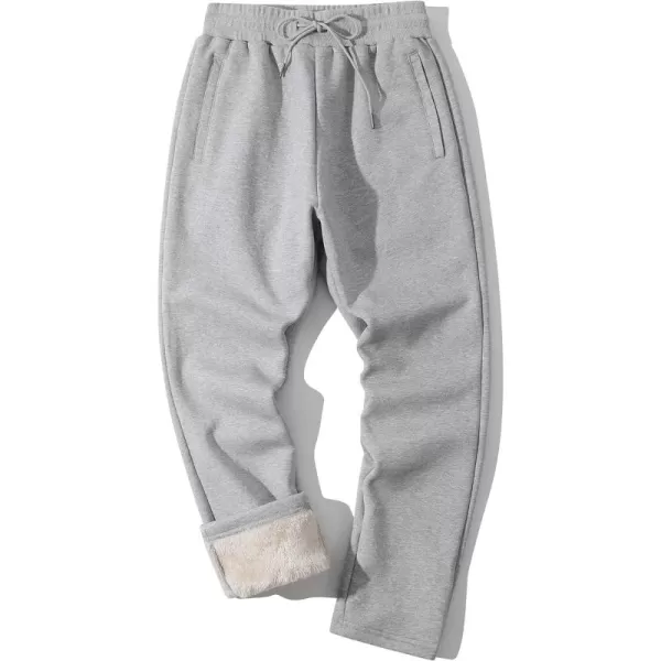 Flygo Men's Fleece Pants Winter Active Joggers Sweatpants Thermal Sherpa Lined Pants