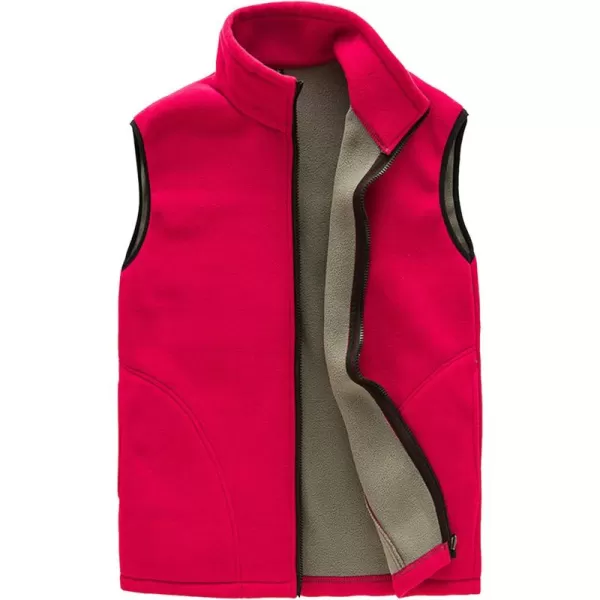 Flygo Men's Full Zip Up Soft Lightweight Utility Outdoor Mountain Fleece Vest