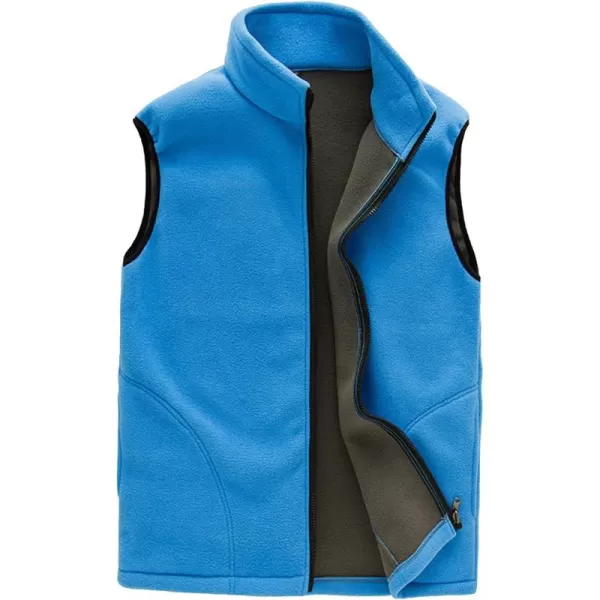Flygo Men's Full Zip Up Soft Lightweight Utility Outdoor Mountain Fleece Vest
