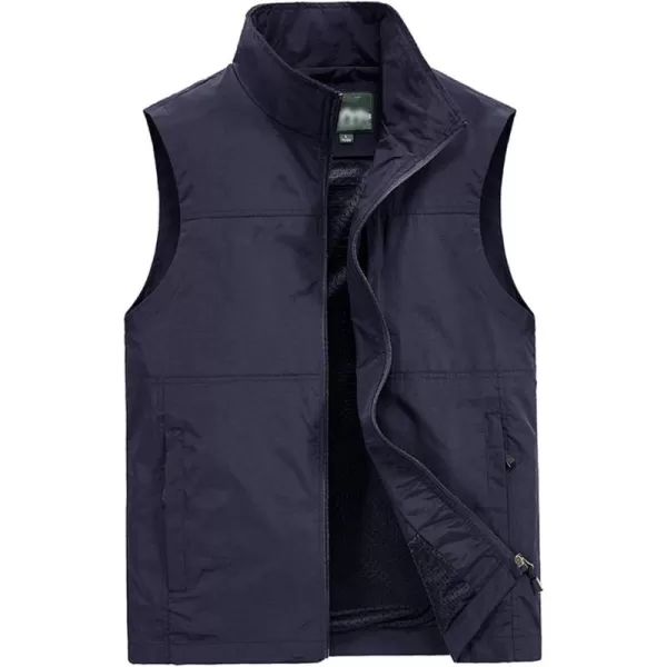 Flygo Mens Outdoor Lightweight Travel Work Fishing Vest Jacket Outerwear