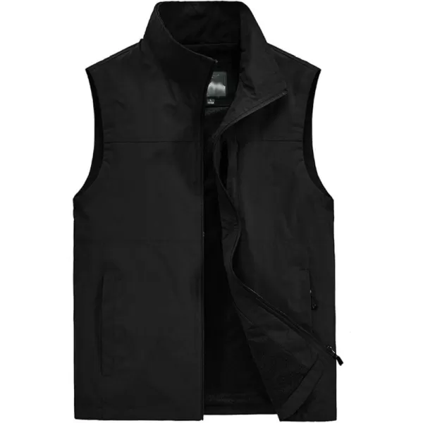 Flygo Mens Outdoor Lightweight Travel Work Fishing Vest Jacket Outerwear