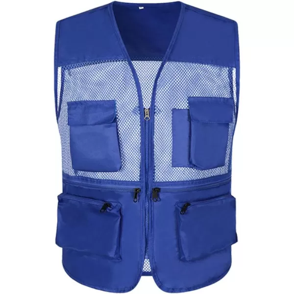 Flygo Men's Outdoor Summer Work Travel Safari Fishing Photo Vest With Pockets
