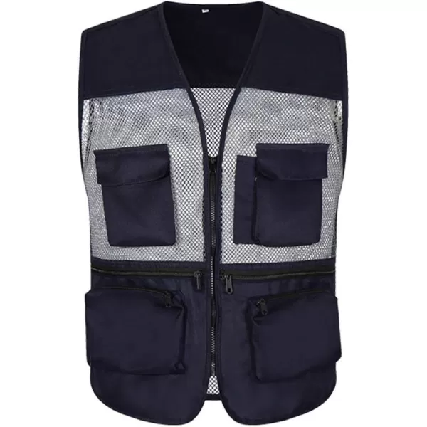 Flygo Men's Outdoor Summer Work Travel Safari Fishing Photo Vest With Pockets