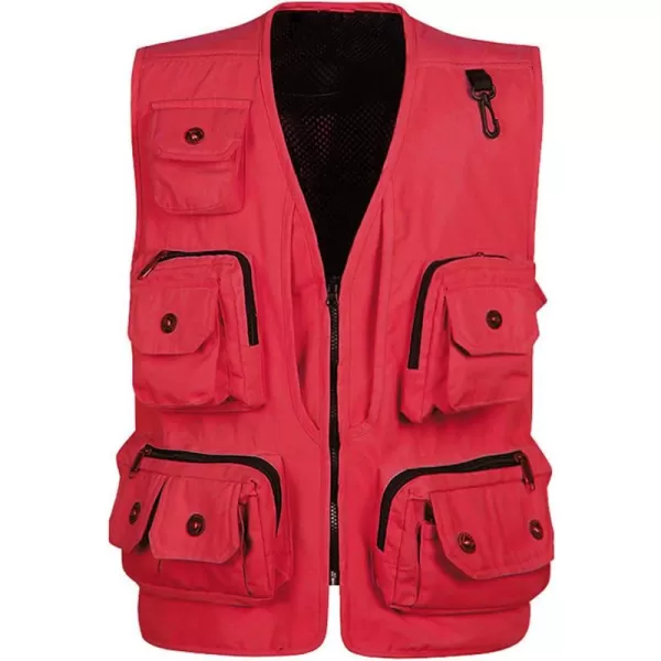 Flygo Men's Outdoor Work Utility Fishing Hunting Photography Travel Vest with Multiple Pockets