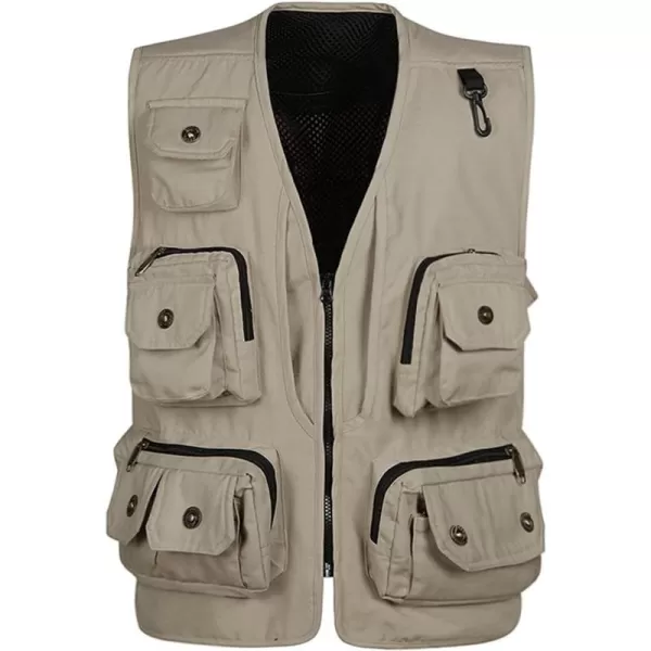 Flygo Men's Outdoor Work Utility Fishing Hunting Photography Travel Vest with Multiple Pockets