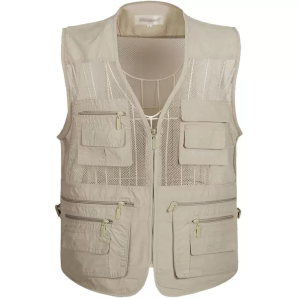 Flygo Mens Summer Outdoor Work Safari Fishing Travel Photo Vest with Pockets