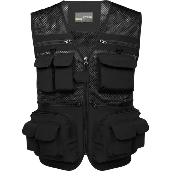 Flygo Mens Summer Outdoor Work Safari Fishing Travel Photo Vest with Pockets