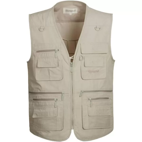 Flygo Mens Summer Outdoor Work Safari Fishing Travel Photo Vest with Pockets